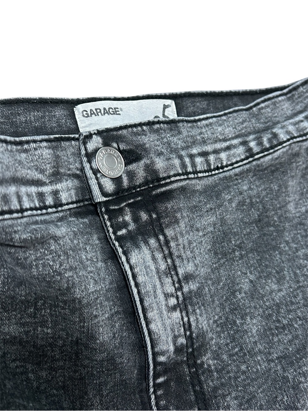 Garage Mid-Rise Skinny Black Acid Wash Jeggings - Picture 4 of 11